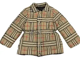 Çocuk Kış Tasarımcısı Giysileri, Çocuklar Down Down Çift taraflı kalınlaşmış ceket, sıcak parka, önden aşağı ceket, ekose ceket