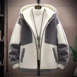 남자 재킷 Polar Fleece 패치 워크 지퍼 까마귀 거리 패션 재킷 가을 최신 고품질 코트 브랜드 남자 의류 231114