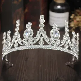 Bling billiga tiaras kronor bröllop hår smycken kristall grossist mode flickor kväll prom party klänningar tillbehör huvudstycken