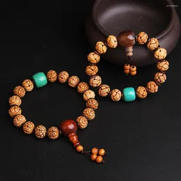 Strand Cow Bone Carving Round Beads Models Handmade Diy Jewelry Bracelet Wholesale 12mm Natural Male And Female Couple