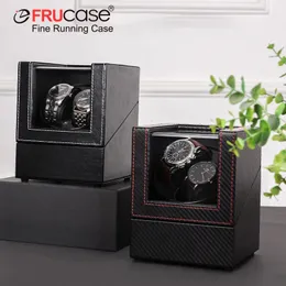 시계 상자 케이스 자동 시계 용 Frucase PU Watch Winder Watch Box USB 충전 231115