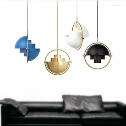 Lampy wiszące gew nordic vintage lampa luksusowy pojedynczy metalowy abażurę Kreatywną sypialnię BAR PŁATKA PŁATNIK