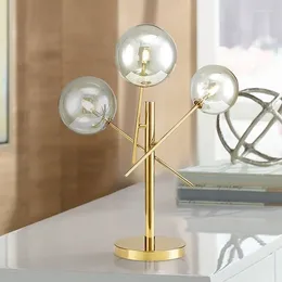 Floor Lamps Nordic Minimalist Magic Bean Glass Ball Lampshade Led Lamp Living Room Study Light Bedroom Bedside Decorative Table Lights