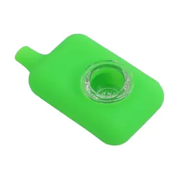 Tubi di fumo Pipa ad acqua in silicone Narghilè con ciotola in vetro Accessori per fumo Iab Rig Personalizza collegamento IP