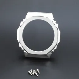 Watch Bands GA2100 Metal Rubber Watch Strap GA2110 Watchband Bezel for GA-2100 316L Stainless Steel Fluororubber Belt 231115