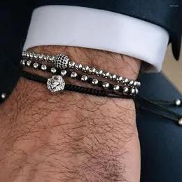 Bangle lejon armband män leo smycken för kvinnor pulseira maskulina bileklik armband bijoux män koppar pärlor pulseiras