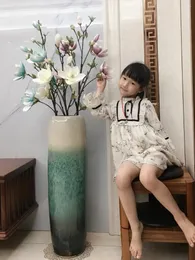 Wazony ceramiczny stojak na podłogę Wazon Duże salon Ozdoby kwiatowe wysokie butelki