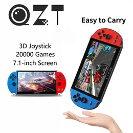 Portable Game Players QZT X7/X12 Plus Handheld Game Console 4.3/5.1/7.1Inch HD Screen Built-in10000 Classic Games Portable Audio Video Game AV Player 231114
