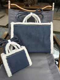 3Size Designer Womens Tote Contte Counter Facs Fuzzy Big Black Handbags Large Mini Median