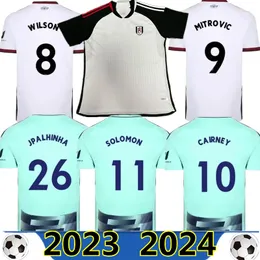 22 23 24 Cairney Mitrovic Soccer Jerseys Home Away 2023 2024 Camiseta de Futbol Kebano Wilson Muniz J. Palhinha Robinson 남자 키트 축구 셔츠 유니폼 탑