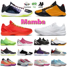 Mamba Basketball Shoes Designer Protro 6 Grinch Mambas 8 Halo Protro 5 Chaos Bruce Lee Think Pink Mambacite White del Sol Prelude Lebs 20 OG OG Mens