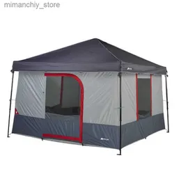 テントとシェルターOzark Trail Connectent 6-Person Canopy Tent Straight-G Canopyフィット2 Queen Size Air BedsまたはSeping Bags Q231117