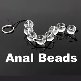 Anal Toys 4 Sizesset Glass Beads Balls Pull Plug Butt Sex Chain Produkty gier Viabrator 231114