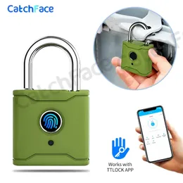 Door Locks Bluetooth Smart Padlock Fingerprint Lock Keyless with TTlock App 231115