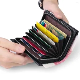 Wallets WilliamPOLO Brand Short Wallet Genuine Leather Men' Purse Male Zipper Small ID Holders Cardholder Coin