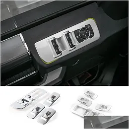 Altri accessori interni Accessori interni auto in ABS Finestre Interruttore di sollevamento Pannello Decorazione Cornice Ers Trim Adatto per Ford F150 - Drop D Dhyfd
