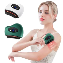 Urządzenia do pielęgnacji twarzy Elektryczne guasha masażer ogrzewania wibracje Scraping Tłusta deska szyja masaż masaż skóra zmarszczki narzędzia do podnoszenia 231115