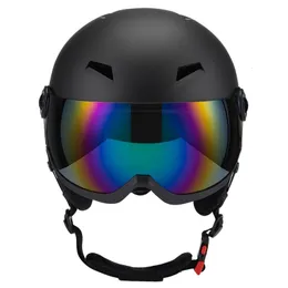 Ski Helmets Helmet Snowboard Women Men Sports Warm Windproof Glasses Integrally Molded for Sking Protective 231114