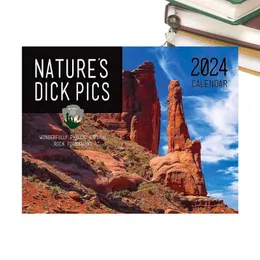 Storage Holders Racks Funny Calendar Gift Countdown Wall 2024 12 Monthly Nature Prank January Art from December 231114