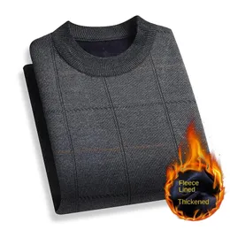 Erkek Sweaters Resmi Klasik Erkekler Yuvarlak Kalın Poater Sweater Uzun Kollu Kış Sıcak Hommo Sakulaklar 231115