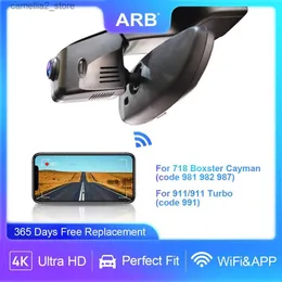 Car DVR Dash Camera لـ Porsche 718 Boxster Cayman (981 982 987) DashCam for Porsche 911/911 Turbo (991) ARB Auto WiFi DVR 4K Wireless Q231115