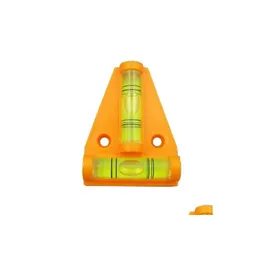 Instrumentos de medição de nível Atacado T Tipo Bubble Spirit Level Triangar Plástico Mini Acessórios Cor Vermelho Preto Laranja 58X44X1M Dro Dhcjv