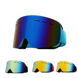 Occhiali da sci Donna Uomo Occhiali da neve cilindrici Protezione UV Antiappannamento Doppia lente Occhiali da sci per alpinismo invernale Occhiali da snowboard 231115