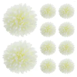 Flores decorativas 50 PCs Decoração de casamento de outono Crisântemo As mães artificiais ao ar livre ao ar livre de decoração falsa de suprimentos de decoração simulação melaleuca