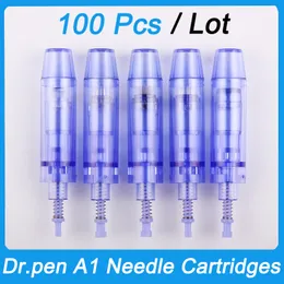 Dr Pen Ultima A1 Mirconeedling Replacement Cartridges 0.25mm Bayonet Slot Disposable Replacement Parts For Skin Care Blue Needle 9 12 24 36 42 Pins Nano 3D 5D Silicone