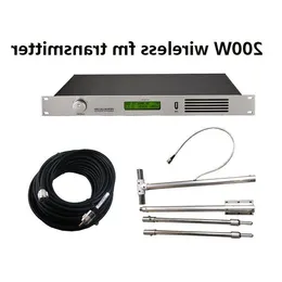 Freeshipping CZe-T2001 200w Compact Broadcast nadajnik FM 875-108 MHz z anteną dipolową 1/2 fali Uunaw