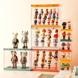Caixas de armazenamento caixas cegas exibição anime figuras vitrine garagem coleção modelo artcrafts brinquedo prateleira boneca organizador 231114