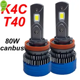 Yeni K4C Orijinal Fabrika Üretimi T40 H7 H4 H8 H11 6000K LED ARACA LAMBS HB3 HB4 LED Far Ampulü LED Sis lambası Kiti Araç 2pcs