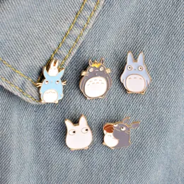 Cartoon Animal Little Penguin Kitten Emalj Brosches Pins Animal Kids Cute Kawaii Metal Badge For Women Fashion Jewelry