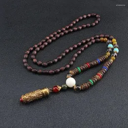 Pendant Necklaces Buddhist Shurangama Mantra Sanskrit Men Openable Cylinder Urn Ash Storage Amulet Locket Necklace Religious Jewelry