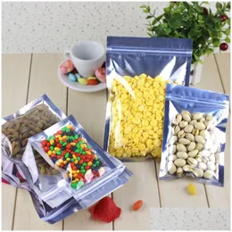 Packing Bags Wholesale 7.7X10Cm Translucent Reclosable Smell Proof Packaging Mylar Bag Aluminum Foil Zip Food Snacks Showcase Heat Sea Dhnfg