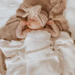 Decken Nordic Baby Baumwolle Gestrickte Decke Teppich Auto Frühling Herbst Infant Kleinkind Jungen Mädchen Kleidung Stricken