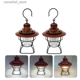 Camping Lantern 10000mAh Camping Portable Retro Lantern Vintage Tent Lighting Lantern Decoration Waterproof Outdoor Garden Street Path Lawn Lamp Q231116