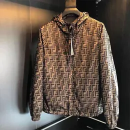 Erkek Ceketler Tasarımcı Tasarımcı FF Ceket Erkek Hoodie F Kış Coats Yeni Erkekler Fermuarlı Ceket Gevşek Çiftin Stand-Up Yaka İşlenmiş Striped