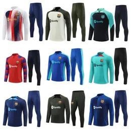 Men spårningsdräkter 23 24 Barcelona Tracksuit Barca Football Men Set vuxna pojkar Lewandowski Pedri Training Suit 2024 Barcelona Training Suit Tracksuits Outfit