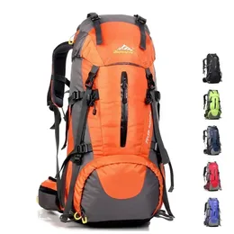 Outdoor Bags 50L Waterproof Climbing Bag with Rain Cover Nylon Rucksack Sport Backpacking Camping Travel Trekking Knapsack 231114