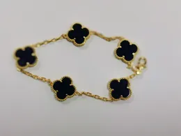 Женский Van-clef Clover Cleef Дизайнерский браслет Ювелирные изделия для женщин Модный браслет из титанового стального сплава Дизайнерский браслет Четырехлистный клеверный браслет высокого качества