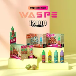 Originale WASPE puff 12000 penna Vape monouso Pod Dispositivo puff 12K / 10K / 9K Ricaricabile e sigaretta 12000 9000 puff benvenuto oem odm personalizzabile e sigaretta usa e getta