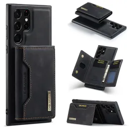 Detachable Magnetic Retro Leather Case for Samsung Galaxy S20 S21 S22 S23 Note20 Ultra Plus FE Wallet Cover Cards Holder Pocket Shockproof Phone Cases