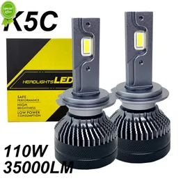 New K5C 110W 35000LM H7 LED電球LED H7ヘッドライトキットフォグライトH4 H8 H11 9005 HB4 9006 9012カーLEDランプLEDヘッドライト電球