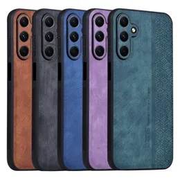 Classic PU Leather Cases For Huawei Mate 60 Pro Nova 11 SE Xiaomi 14 Pro 13T Redmi 13C Shockproof Business Cube Soft TPU Luxury Fine Hole Phone Shockproof Back Cover
