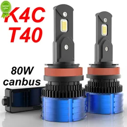 New T40 K4S K4C H7 H4 HB3 9005 H1 H11 6000K Led Car Lamps H8 HB4 9006 Led Headlight Fog Light Kit Led Lights for Auto 12V 80W