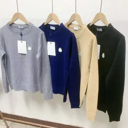 Designer de camisa de malha de inverno para homens de manga comprida roupa interior de outono suéteres masculinos 4 cores