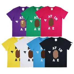 magliette per bambini scimmie designer magliette vestiti del bambino dei ragazzi ragazze stampato t-shirt moda squalo capretto gioventù top casual manica corta tees bambino neonati abbigliamento per bambini