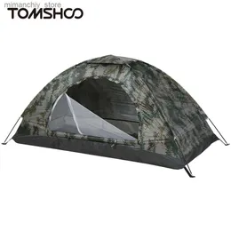 Namioty i schroniska TOMSHOO 1/2 osobowość Ultralight Camping Tent Sing Warstwa Portab Trekking Namiot Anti-UV Coating UPF 30+ do wędkarstwa na plaży na świeżym powietrzu Q231117
