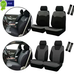 New Upgrade 2 Front Seat Covers Airbag Compatible Universal Size Seat Covers For Car With Bucket Back Pocket 2 Seat Belt Cover